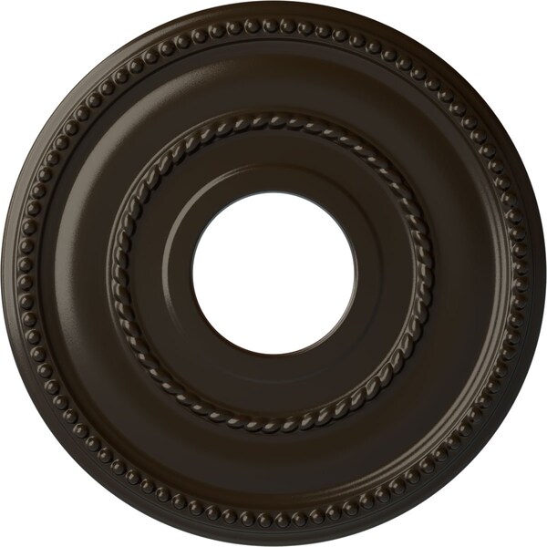 Ekena Millwork Valeriano Ceiling Medallion (Fits Canopies up to 6 1/4"), 12 1/8"OD x 3 5/8"ID x 3/4"P, Stone Hearth CM12VASHF - main